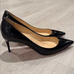 Christian Louboutin patent pointed toe Black Heels